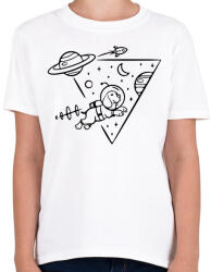 printfashion Űrkutya - Gyerek póló - Fehér (2539284)