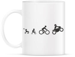 printfashion Motoros evolúció - Bögre - Fehér (2341163)
