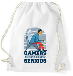 printfashion Serious Gamers - Sportzsák, Tornazsák - Fehér (2397608)