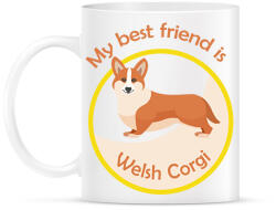 printfashion My best friend - Welsh corgi - Bögre - Fehér (6297681)