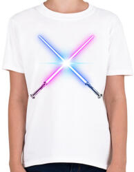 printfashion Fénykardok - Gyerek póló - Fehér (6238435)
