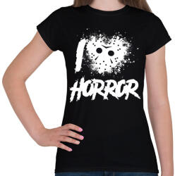 printfashion I love horror - Női póló - Fekete (16720432)