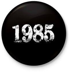 printfashion 1985 - Kitűző, hűtőmágnes - Fekete (6197660)