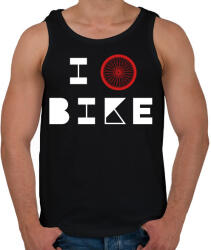 printfashion I love bike (white) - Férfi atléta - Fekete (7429745)