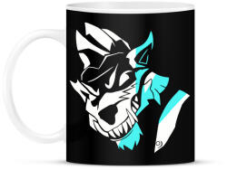 printfashion Wolf skin Fortnite - Bögre - Fekete (1901720)