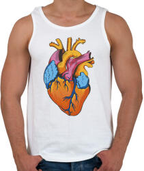 printfashion Szív - Férfi atléta - Fehér (9438914)