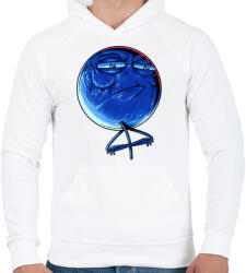 printfashion Kihívás elfogadva - Férfi kapucnis pulóver - Fehér (40255)