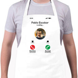 printfashion Escobar calling - Kötény - Fehér (12588269)
