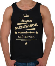 printfashion Az igazi Suzukisok- Hónappal - Férfi atléta - Fekete (7197802)