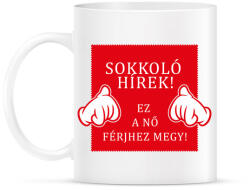 printfashion Sokkoló hírek! - Bögre - Fehér (5181688)