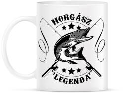 printfashion Horgász legenda - Bögre - Fehér (786114)