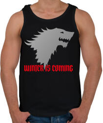 printfashion Trónok Harca - winter is coming - Férfi atléta - Fekete (11527338)