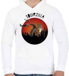 printfashion Squirzilla - Férfi kapucnis pulóver - Fehér (7177885)