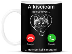 printfashion A kiscicám hív - Bögre - Fekete (10737966)
