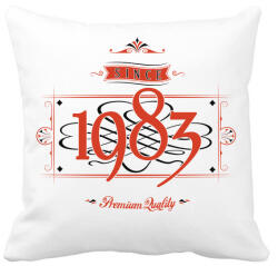 printfashion since-1983-red-black - Párnahuzat, Díszpárnahuzat - Fehér (530687)