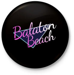 printfashion Balaton Beach - Kitűző, hűtőmágnes - Fekete (3103385)