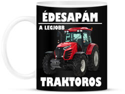 printfashion Édesapám a legjobb traktoros - Bögre - Fekete (5305863)