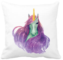 printfashion Watercolor Unicorn - Párnahuzat, Díszpárnahuzat - Fehér (1749663)