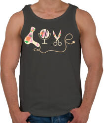 printfashion hair love - Férfi atléta - Sötétszürke (1626486)