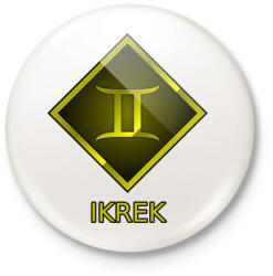 printfashion Ikrek - Kitűző, hűtőmágnes - Fehér (5349902)