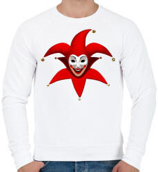 printfashion Bohócos póló - Férfi pulóver - Fehér (1013805)