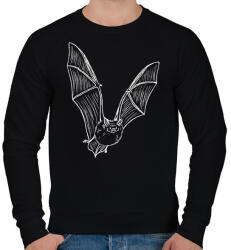 printfashion Repülő denevér - fehér - Férfi pulóver - Fekete (13250198)
