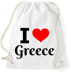 printfashion I love Greece - Sportzsák, Tornazsák - Fehér (10545011)