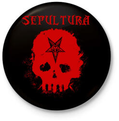 printfashion sepultura - Kitűző, hűtőmágnes - Fekete (10729358)