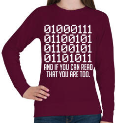 printfashion KOCKA - Női pulóver - Bordó (278457)
