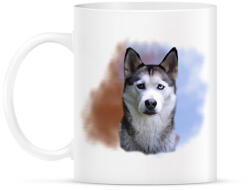 printfashion husky-portré - Bögre - Fehér (1604897)