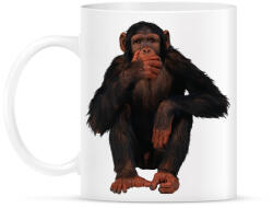 printfashion Vicces Csimpánz - Bögre - Fehér (1723472)