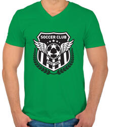 printfashion Futball klub - Férfi V-nyakú póló - Zöld (358615)
