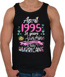 printfashion Születésnap 1995 Április - Napfény egy kis hurrikánnal! - Férfi atléta - Fekete (1168476)