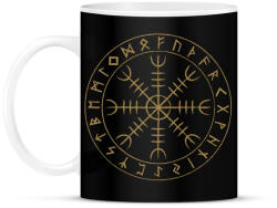 printfashion Futhark & Aegishjalmur - Bögre - Fekete (799639)