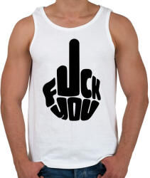 printfashion fuck you - Férfi atléta - Fehér (2873573)