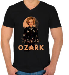 printfashion ruth of ozark - Férfi V-nyakú póló - Fekete (6090322)