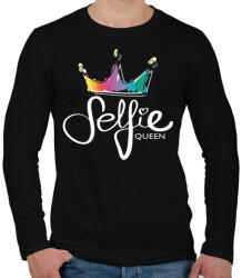 printfashion Szelfi királynő - Férfi hosszú ujjú póló - Fekete (1051376)