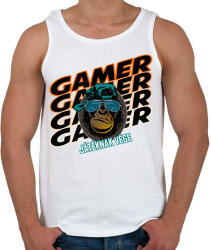 printfashion kong gamer - Férfi atléta - Fehér (6133360)