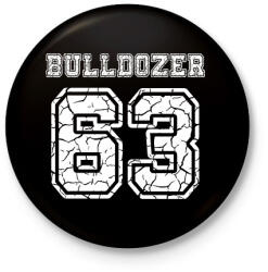 printfashion Bulldozer - Kitűző, hűtőmágnes - Fekete (7703612)