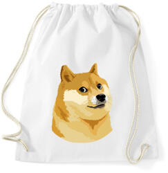 printfashion Shiba Inu kutyás mém - Sportzsák, Tornazsák - Fehér (14438798)