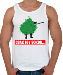 printfashion Csak egy bokor. . . - Férfi atléta - Fehér (3933755)