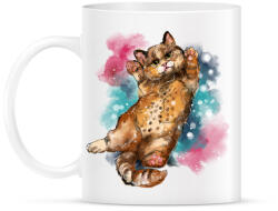 printfashion watercolor cat - Bögre - Fehér (5601171)