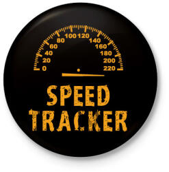 printfashion speed tracker - Kitűző, hűtőmágnes - Fekete (3098515)