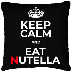 printfashion EAT NUTELLA - Párnahuzat, Díszpárnahuzat - Fekete (10362880)