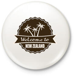 printfashion W New Zeland - Kitűző, hűtőmágnes - Fehér (10856205)