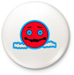 printfashion DSL Cloud Smiley #4 - Kitűző, hűtőmágnes - Fehér (15987529)