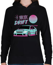 printfashion Tokyo drift - Női kapucnis pulóver - Fekete (12903035)
