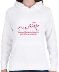printfashion Aszpartám mentes Szerelem - Női kapucnis pulóver - Fehér (14070761)