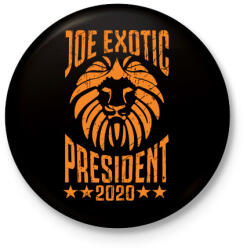 printfashion Joe Exotic elnök 2020 - Kitűző, hűtőmágnes - Fekete (3102960)