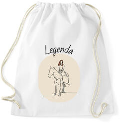printfashion Legenda - Lovas minta - Sportzsák, Tornazsák - Fehér (6326021)